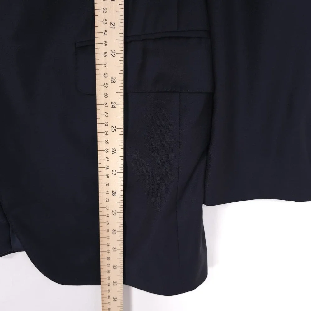 SAMUELSOHN Men's Navy Sport Coat Navy 40L Super 120s Wool UNION MADE UTIS CANADA